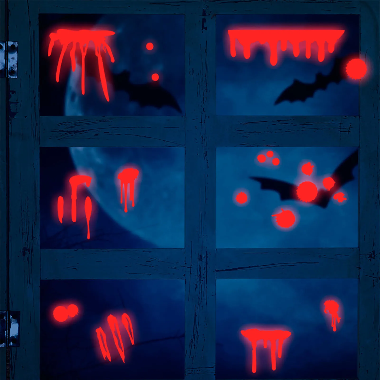 Светящаяся кровь для Хэллоуина флуоресцентные страшные наклейки на окна сделай