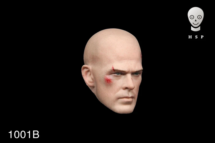

1/6 scale European men's head sculpt 1001A battle damage double version head sculpt model fit 12 inch action figure