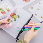 Transparent Pencil Case  Office Student Cactus Pencil Cases School stationary Supplies Pen Box kid gift writting case