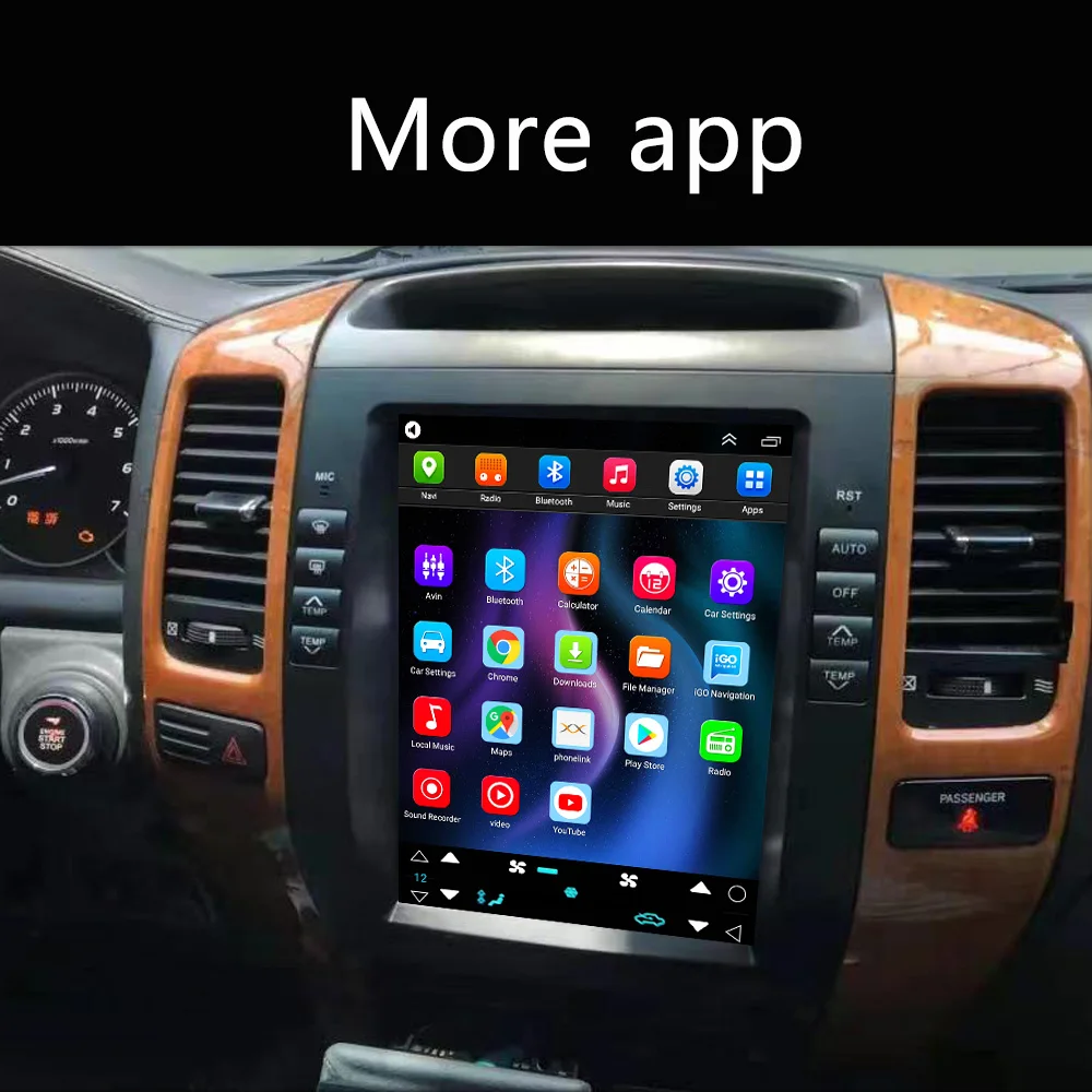 Для Toyota Land Cruiser Prado 120 2003 - 2009 Автомобильный Android 10 Радио Мультимедийный видеоплеер