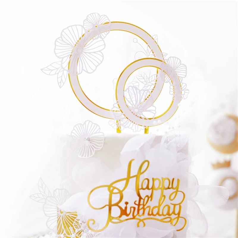 Бабочка пряжа проволока Ловец снов корона Топпер для торта акрил с днем рождения