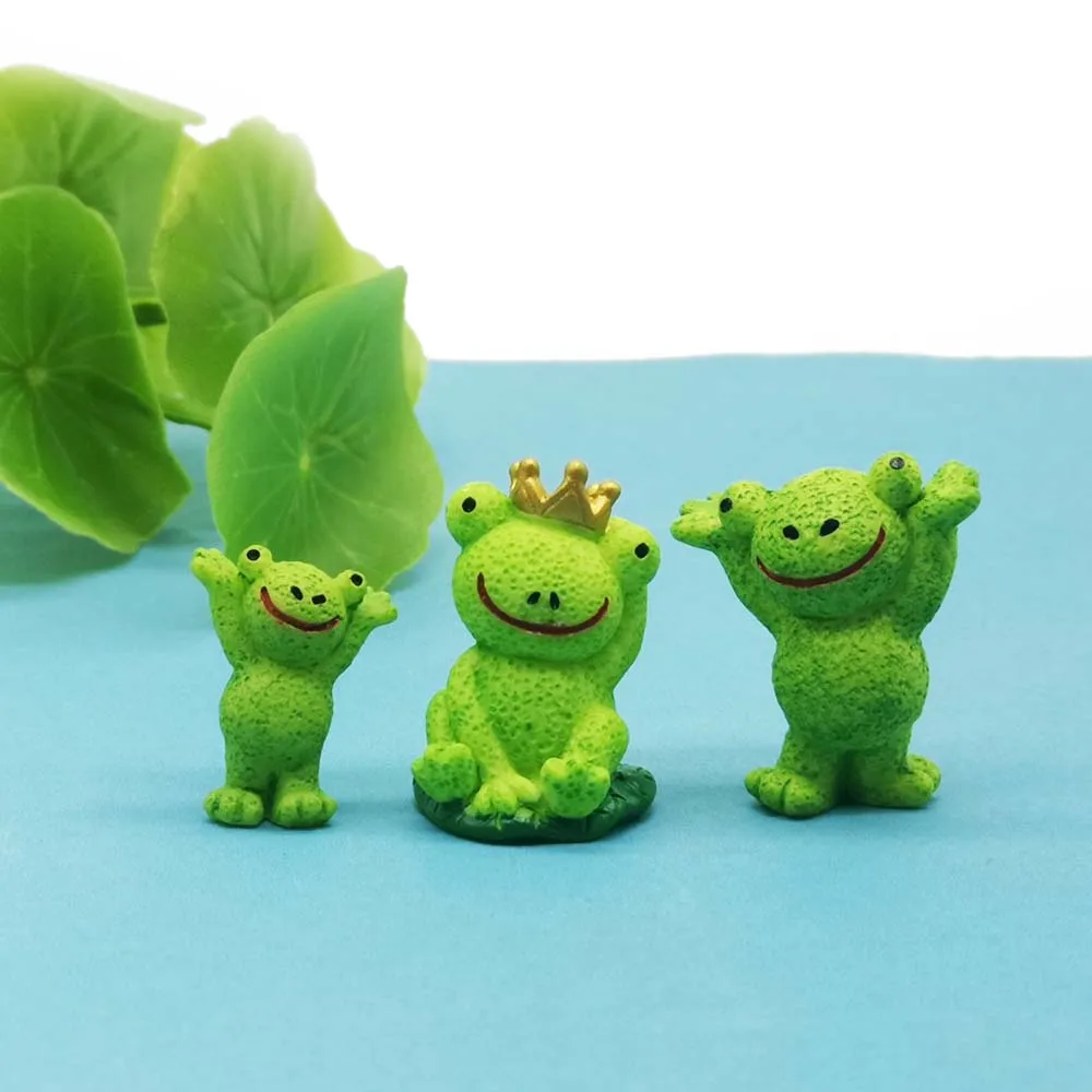 3 шт. миниатюрная Статуэтка сада в виде лягушки|Статуэтки и миниатюры| |