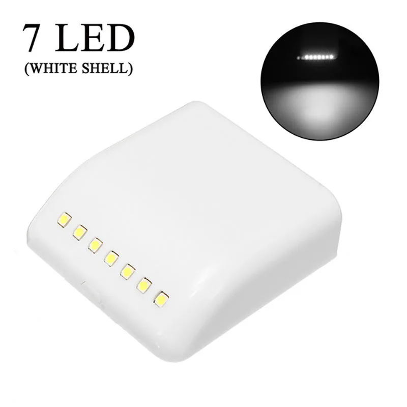 7 LEDs PIR LED Motion Sensor Light Cupboard Wardrobe Bed Lamp LED Under Cabinet Night Light For Closet Stairs Kitchen