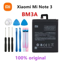 xiao mi 100 orginal bm3a 3400mah battery for xiaomi mi note 3 note3 high quality phone replacement batteries free tools