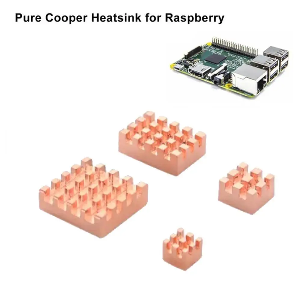 

4PCS/set Of Metal Copper Radiator Kit Cooler Radiator Cooling 4B 2G Suitable For Raspberry Radiator Pi Pad Passive 4G 1G O8F6