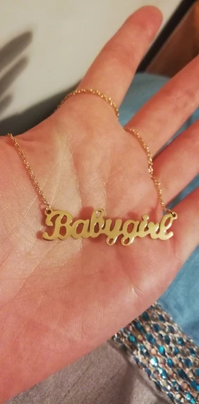 Модное золотое ожерелье с надписью для маленькой девочки подвеска из