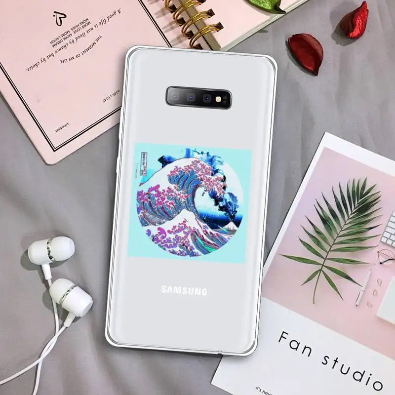 

Japan The Big Wave of kanagawa Phone Case Transparent For Samsung Galaxy A 71 21s S note 8 9 10 plus 20 ultra