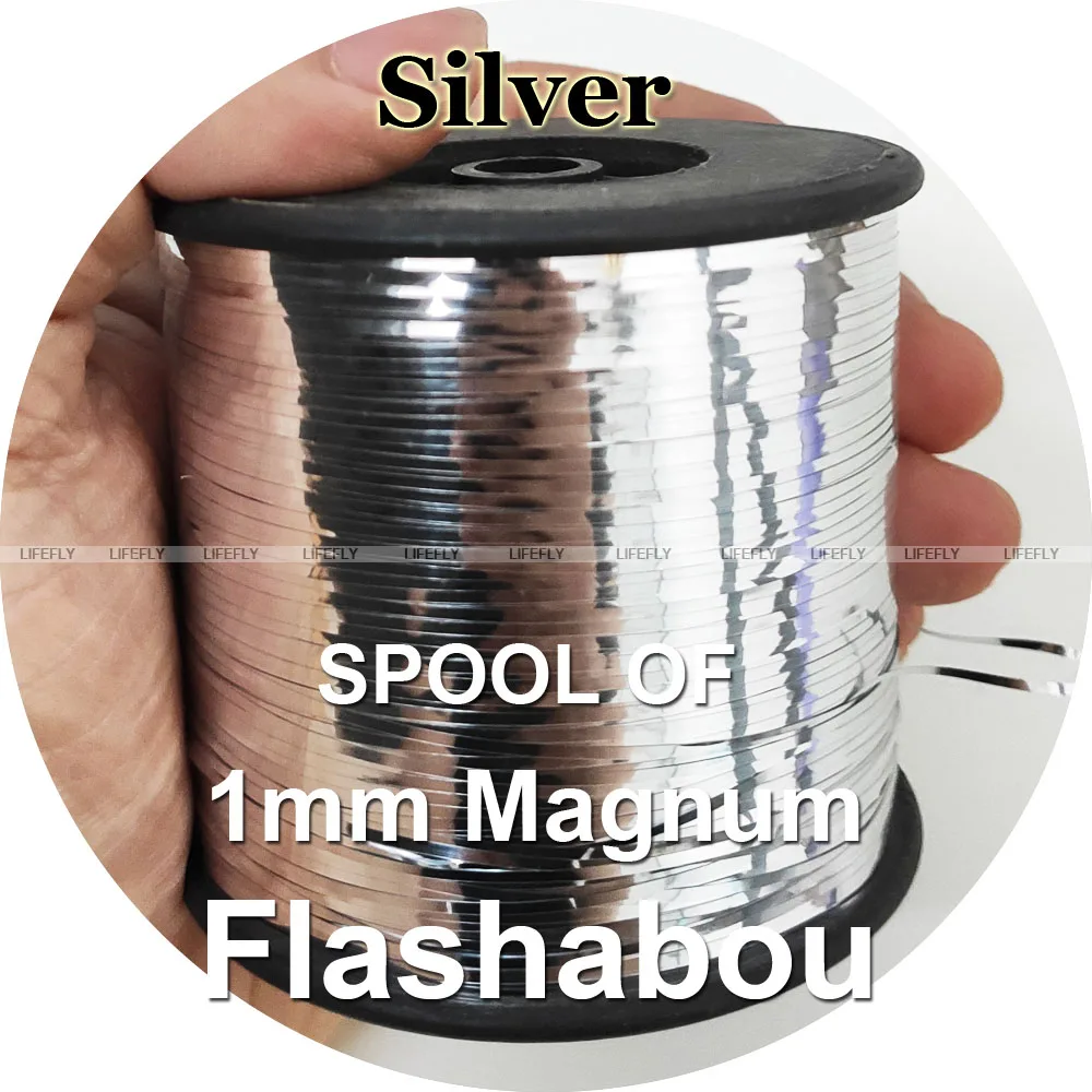 Серебряный цвет катушка Flashabou 1 мм Magnum Голографическая мишура майларовая