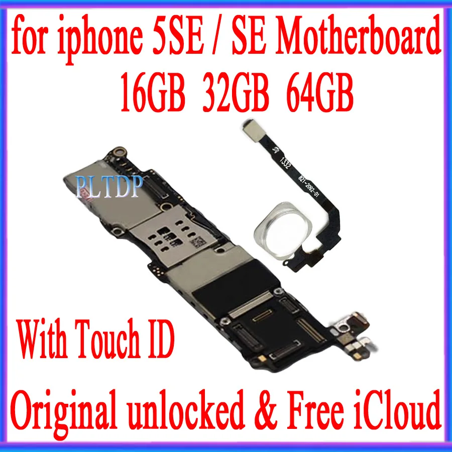 Заводская Разблокировка для iphone 5SE SE материнская плата с/без Touch ID, бесплатный iCloud для iphone 5SE материнская плата