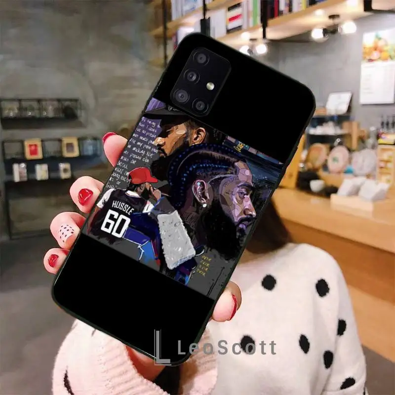 

Rapper Nipsey Hussle Phone Case For Samsung A40 A50 A51 A71 A20E A20S S8 S9 S10 S20 Plus note 20 ultra 4G 5G