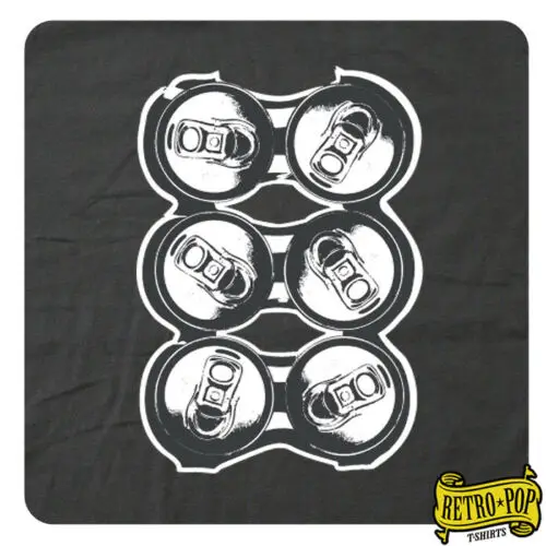 Классическая футболка Six Pack Abs для пива 100% мягкий хлопок забавное пиво футболка!