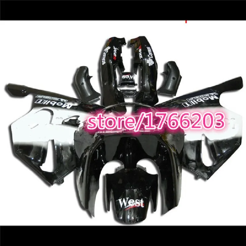 

Fit fairing For KAWASAKI ZX6R 94 97 95 96 ZX-6R 636 NINJA ZX 6R 636 1994 95 96 1997 White black WEST Fairing Kits