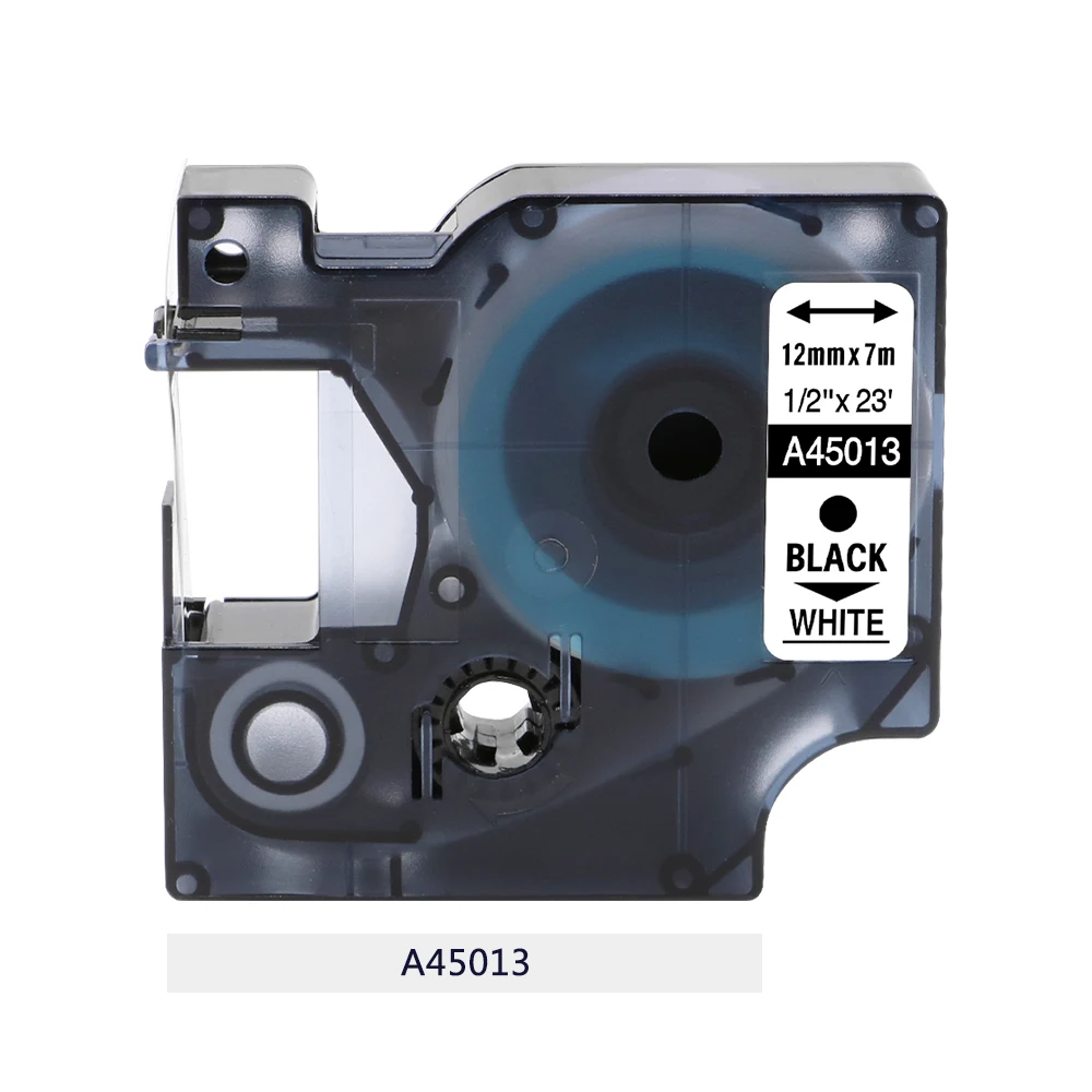 Black on White Labelife 1 шт Многоцветный 45013 совместимый с Dymo D1 менеджер 12 мм черный на белом фоне ленты с лейблом для этикетка Dymo менеджер 160 280 210 - Цвет: Black on White