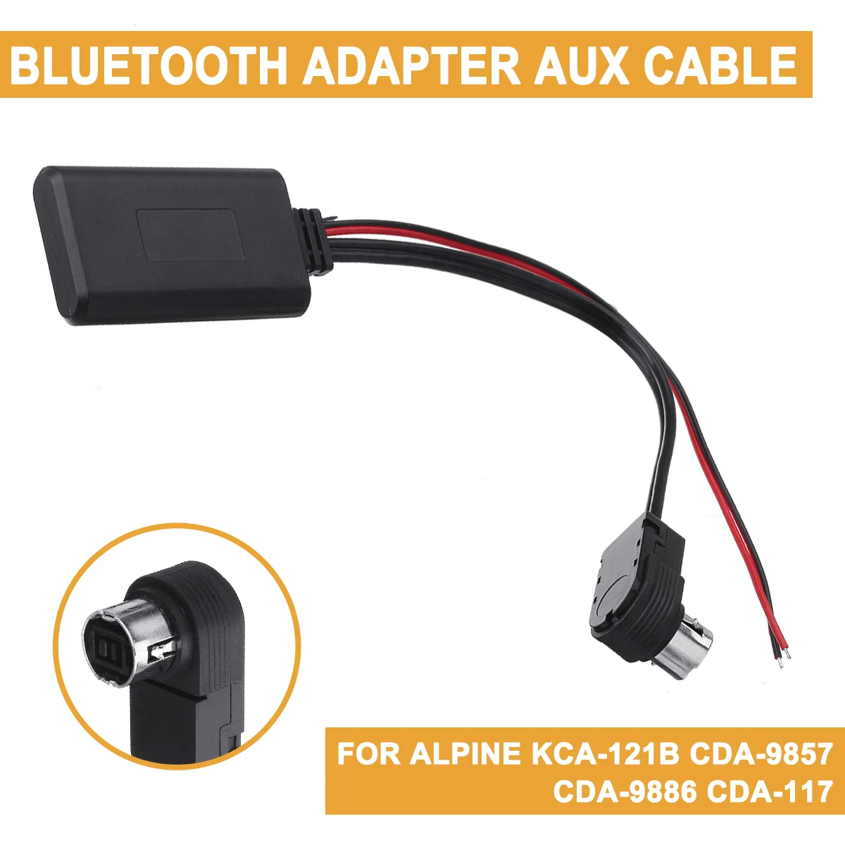 

For Alpine KCA-121B CDA-9857 CDA-9886 CDA-117 bluetooth Aux Adapter Cable Cord Car Electronics Accessories