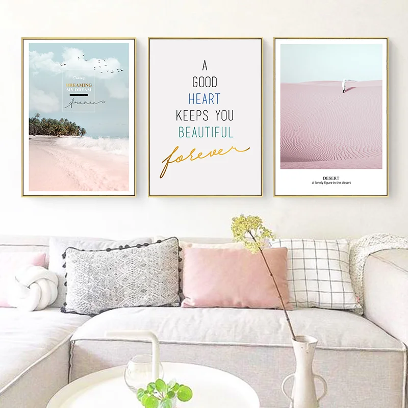 

Plant landscape inspirational language Nordic minimalist style art canvas poster printing home decoration painting picture