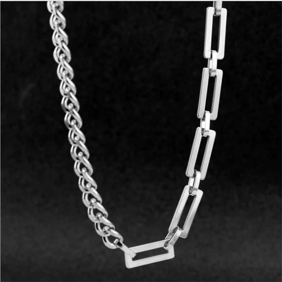 

Men's Personality Stacking Asymmetrical Necklace Handmade Chain Men And Women Couple Gifts Luxury Stainless Steel Necklace