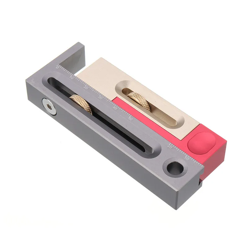 

Saw Slot Adjuster Mortise and Tenon Tool Movable Measuring Block Tenonmaker Length Compensation Router Set Up Woodworking