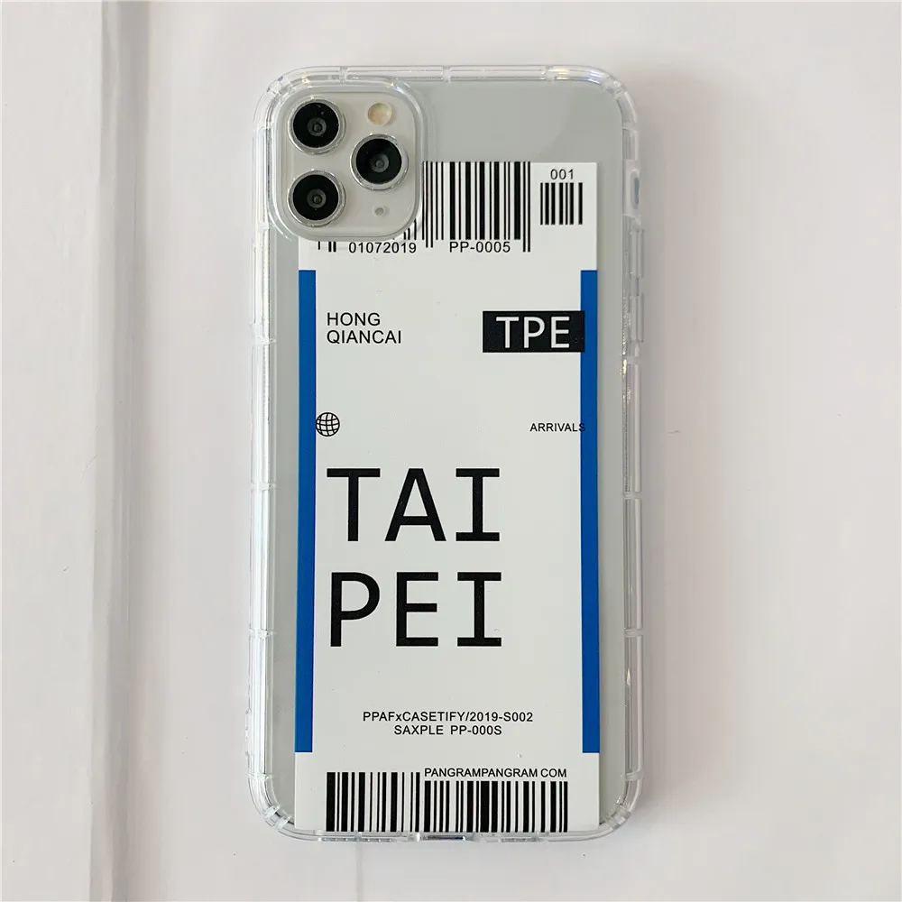 Lovebay авиаперелет этикетка письмо чехол для телефона для iPhone 11 Pro XR XS X Max 7 8 Plus Прозрачный Путешествия страна Мягкий ТПУ задняя крышка чехол s - Цвет: T28