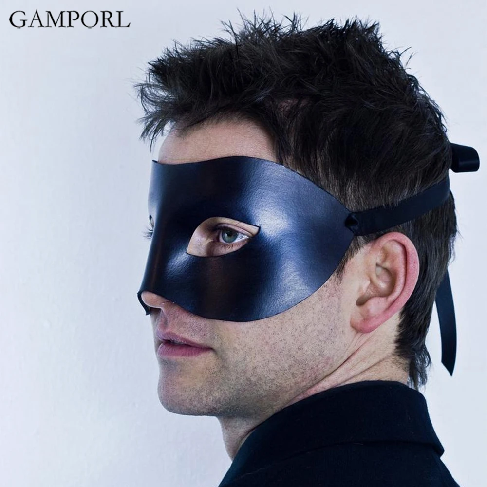 GAMPORL мужские черные красные кожаные эротические венецианские маскарадные маски