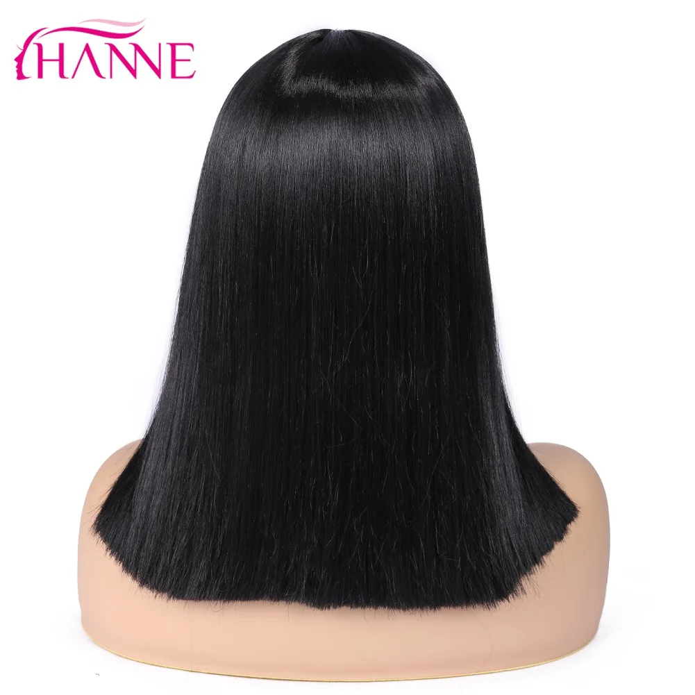 HANNE короткие прямые парики для женщин Ombre черный/коричневый/Блонд/розовый волосы синтетические натуральные парики для косплея или вечерние