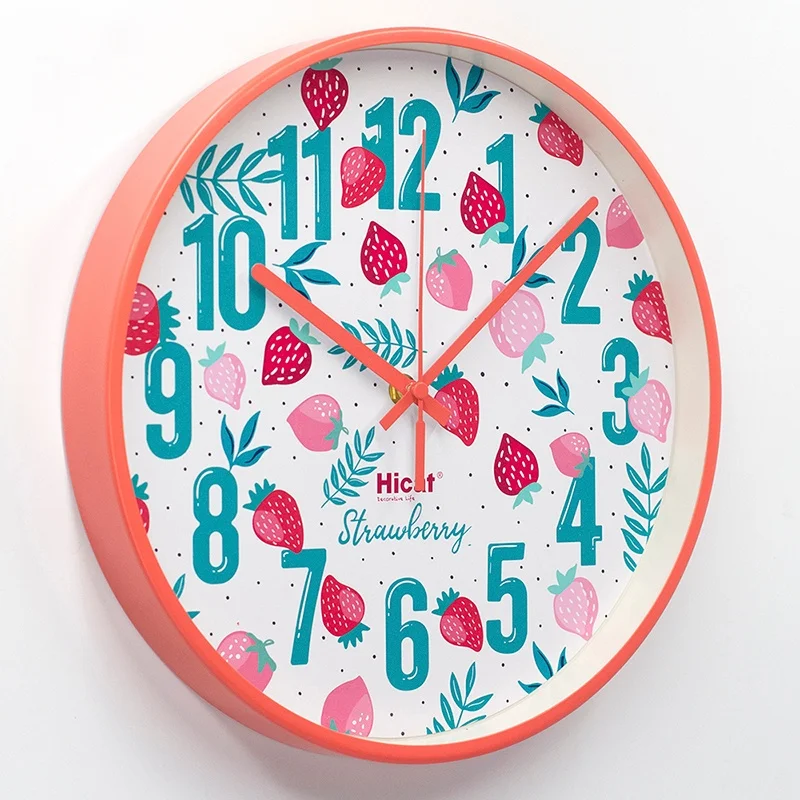 

Fashion Round Wall Clock Kids Bedroom New Quartz Wall Clocks Modern Design Digital Vogue Orologio Parete Wall Decor EB50WC