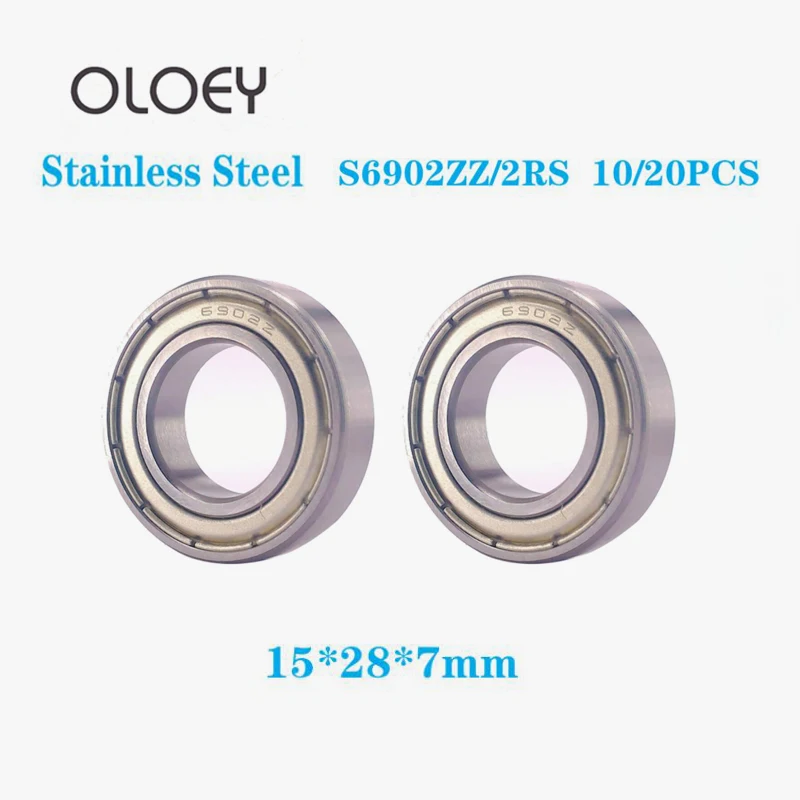 S6902ZZ 2RS высококачественный подшипник из нержавеющей стали S6902-2RS 15*28*7 мм 440C