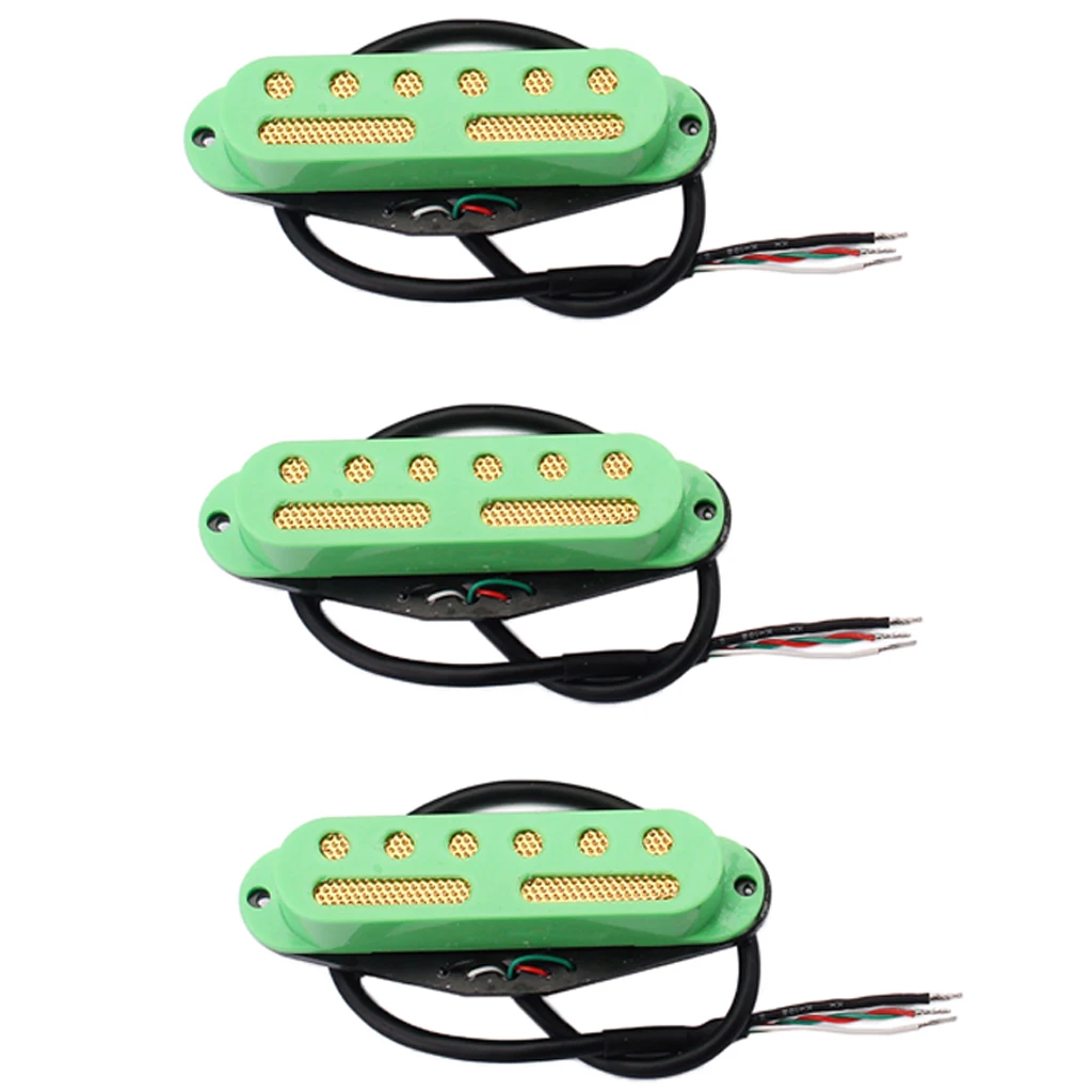 

Single Coil Pickup Neck Bridge Pickup For Electric Guitar Parts, Green Cover