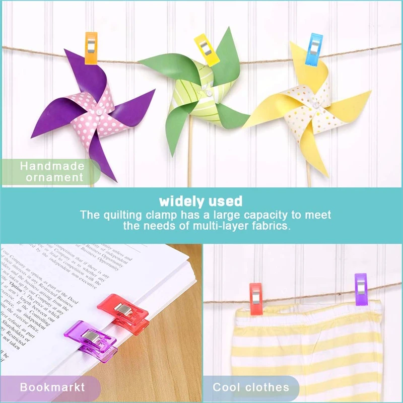 MIUSIE 48/100/120 шт. DIY Лоскутные пластиковые зажимы для одежды держатель ткани шитья