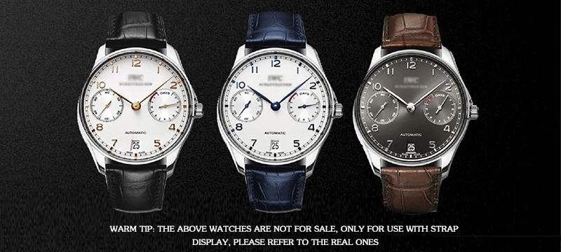 Заменитель натуральной кожи часов IWC, Pilot Portugal, Mark 16, Surfano кожаный ремешок