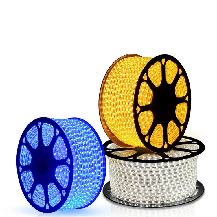 220v неоновый светильник s 60 светодиодов/m Led 5050 Tricrystal яркий Водонепроницаемый