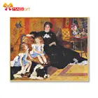 Наборы для вышивки крестиком, наборы для вышивки, водорастворимые узоры на холсте 11CT, Полный Портрет женщины-знатодевушки-NCMP099