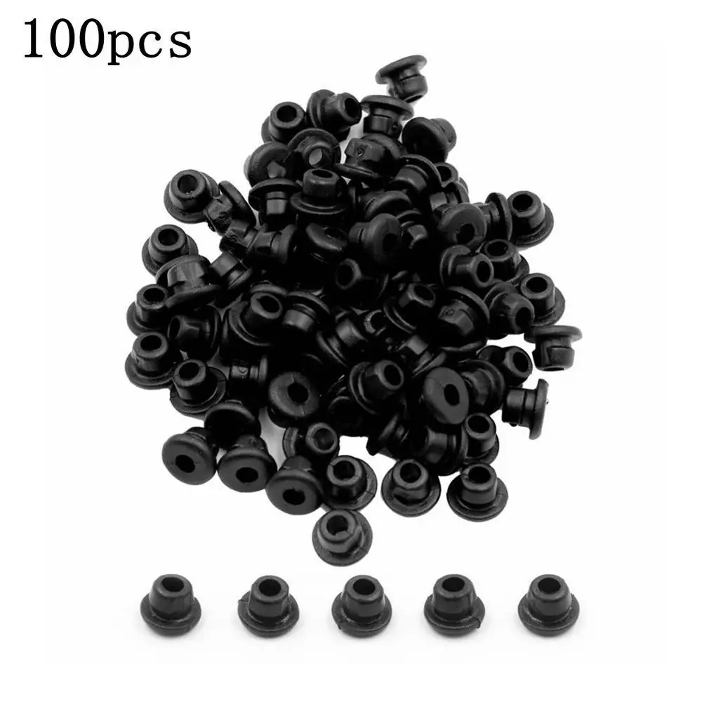 100 шт./пакет профессиональный черный мягкий силиконовый резиновые прокладки