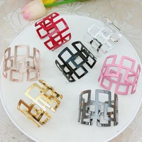 6pcslot new style napkin buckle metal napkin ring with more hollow wall pattern desktop decoration napkin ring