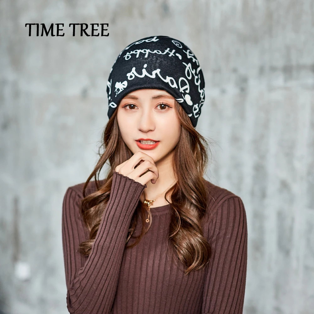 Зимняя шапка многофункциональный шарф берет шапки для женщин с буквенным