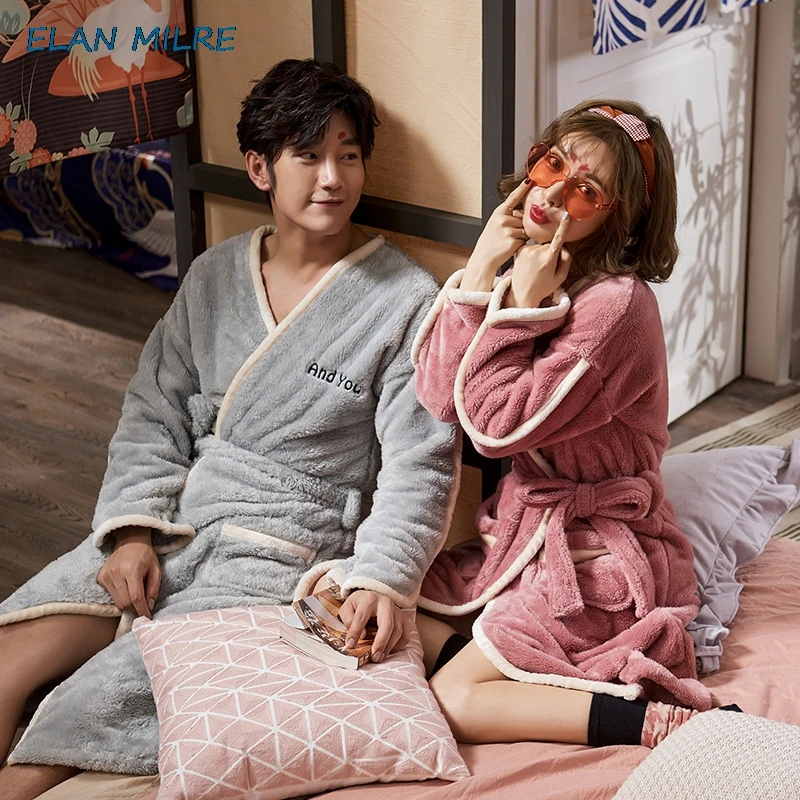 Ночная рубашка женская зимняя пара утолщение длинный абзац Фланелевая пижама