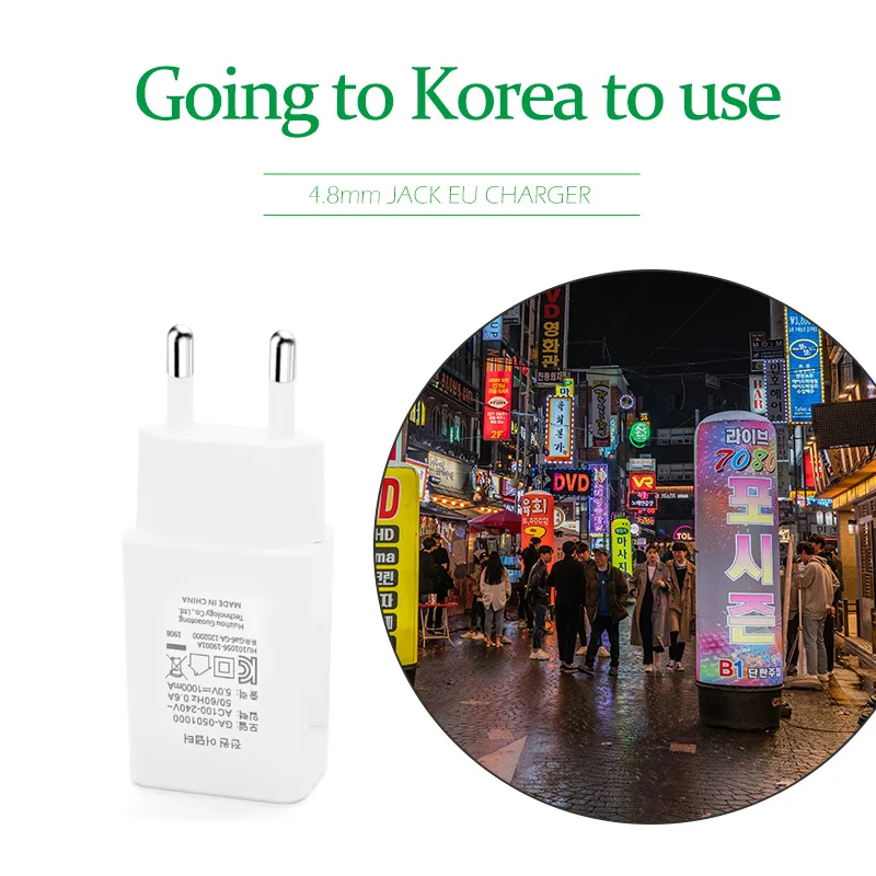 Korea Conversion Plug Travel Converter KCC Korean High Quality Charging KC Certified 5V1A USB Charger For Mobile Phone | Электроника