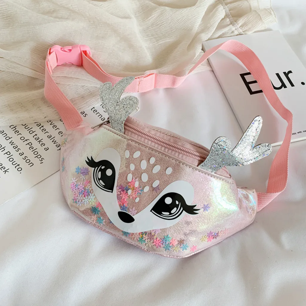 Поясная сумка с 3D принтом в виде оленя для девочек модная Женская поясная