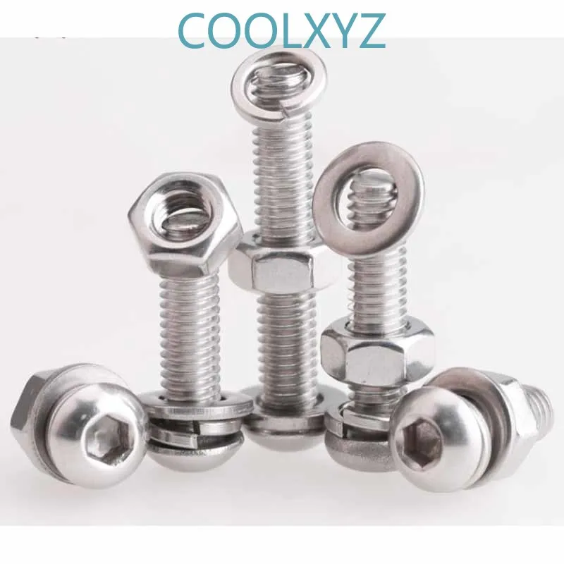 Винт с шестигранной головкой диска M2m2.5m3m4 из нержавеющей стали 304 болт гайка шайба