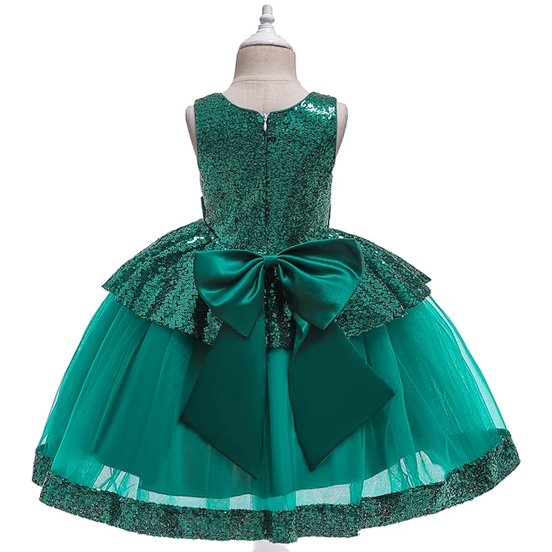 2020 Girl Dress Gauze Sequins Children Kids Dresses For Girls Birthday Party Princess Formal Wedding Clothing | Детская одежда и