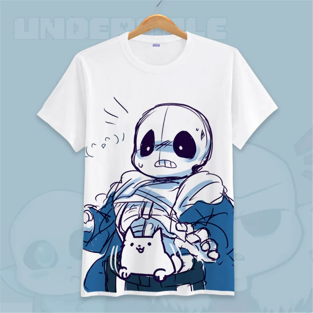 Игра Undertale футболка с коротким рукавом sans and papyrus для подростков череп brother аниме