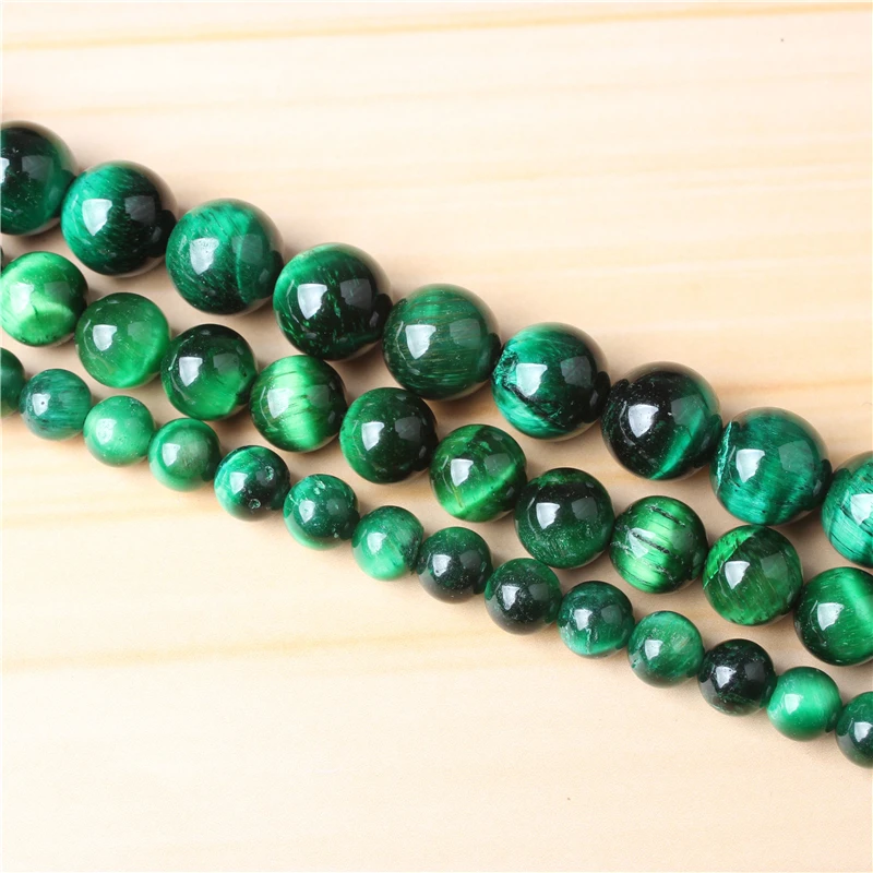 

Green Tiger 4/6/8/10 mm Natural Stone Bead Round Bead Spacer Jewelry Bead Loose Beads For Jewelry Making DIY Bracelet Necklace
