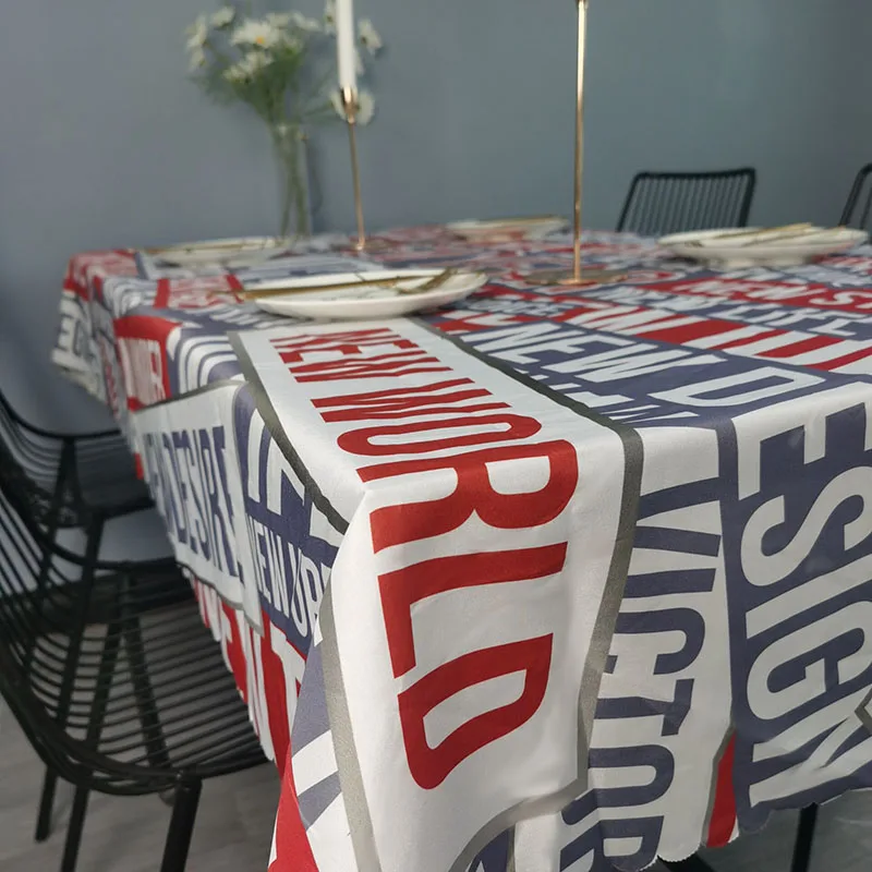 Модная Водонепроницаемая скатерть прямоугольный столик для отеля и пикника