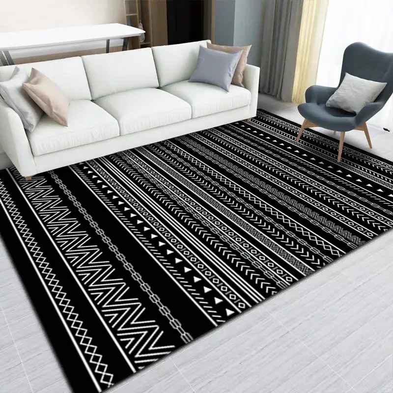 

Hot sale Nordic carpet soft flannel 3D printing area carpet living room texture space mat non-slip large carpet living room