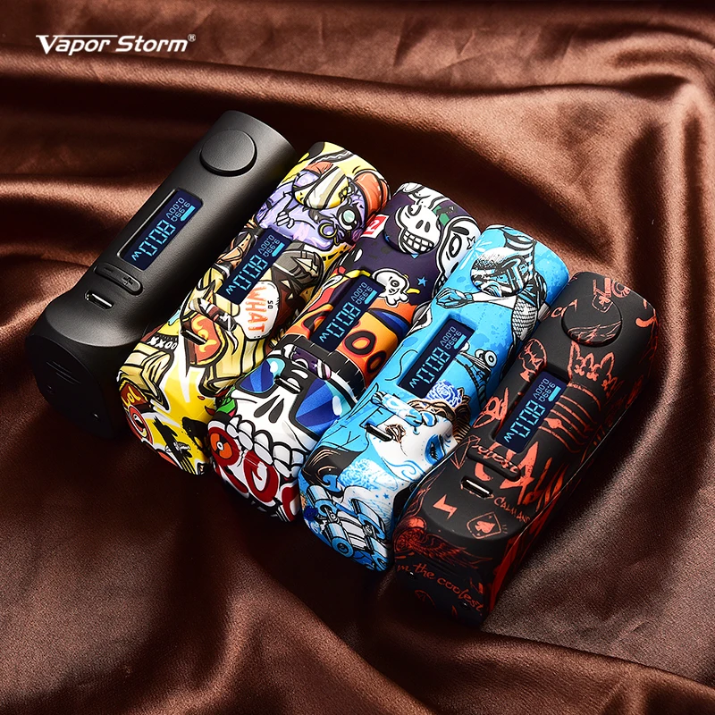 Боксмод Vapor Storm ECO Pro 80 Вт VW TC OLED дисплей ABS граффити 510 электронная сигарета вейп