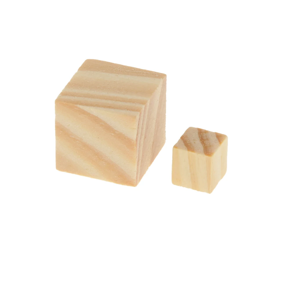 MagiDeal высокое качество 50 шт. деревянная квадратная плитка для поделок деревянный