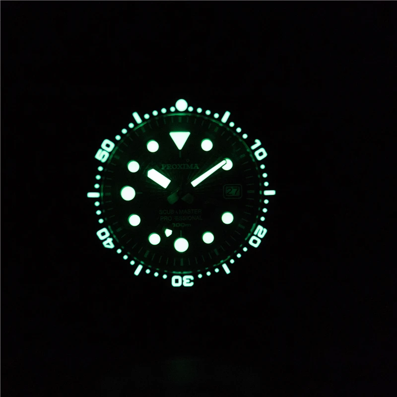 

Proxima Black Dial 62Mas Diver Automatic Mechanical Men Watch NH35 Sapphire Ceramic Bezel 30Bar Luminous AAA Sports Wristwatches