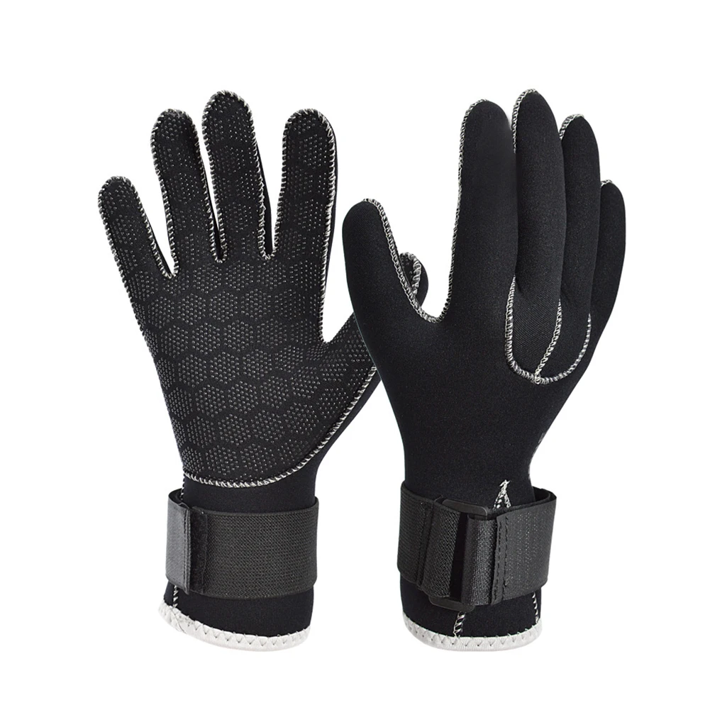 

1pair Men Women Scuba Sailing Adjustable Strap Snorkeling Surfing Diving Water Sports Comfortable Wetsuit Gloves Rubber Kayaking