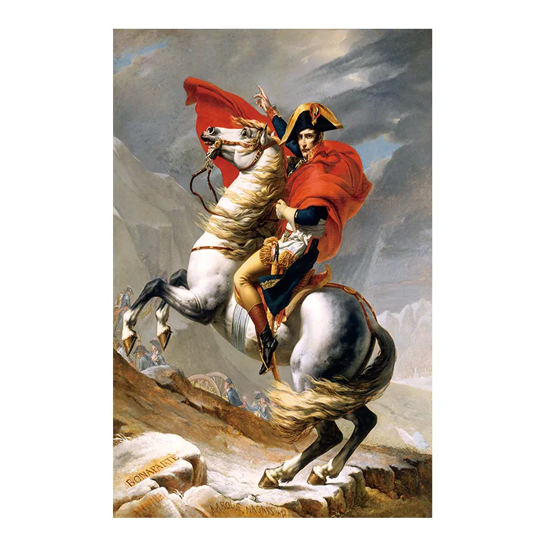 

French Jacques-Louis David Napoleon Print Canvas Art Wall Pictures Poster Painting Oil Canvas Printings Home Decoration Unframed