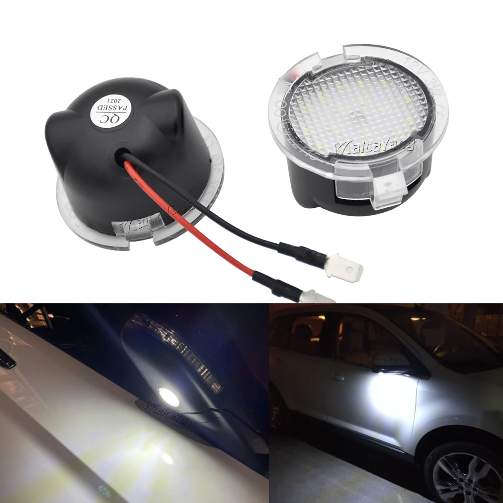 

LED Side Under Mirror Puddle Lights For Ford F-150 Expedition Explorer Edge Flex Fusion Taurus X Lincoln MKS MKT MKX MKZ Mercury