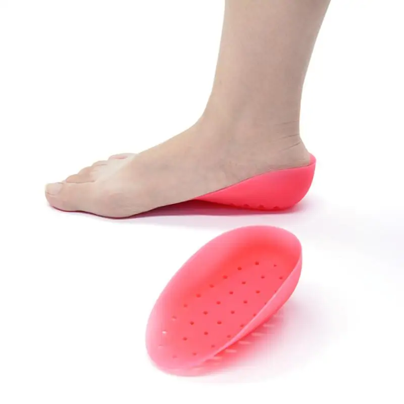 

1 Pair Invisible Height Breathable Half Insole Heighten Insert Sports Shoes Pad Cushion 2-4cm Silicone Height Increase Insole